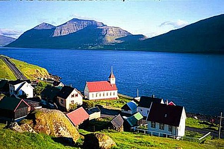 Faroe eiland landschap