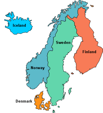 Scandinavische landen kaart