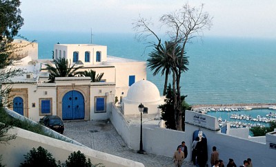 De haven van de veerboot van Tunis