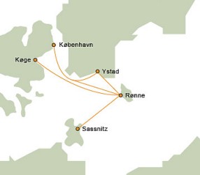 Bornholmer Fargen Route kaart