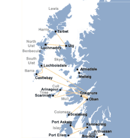 Caledonian Route kaart