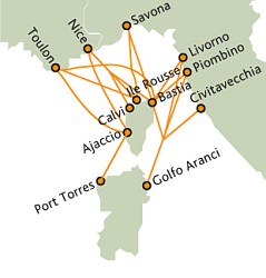 Corsica Route kaart