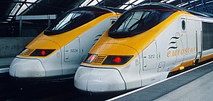 Eurostar treinen in London Waterloo