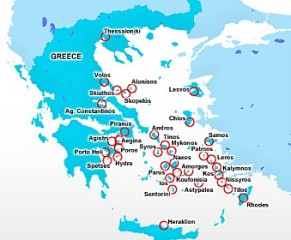 Hellenic Seaways routekaart