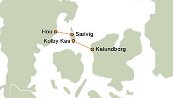 SamsoFaergen Route kaart