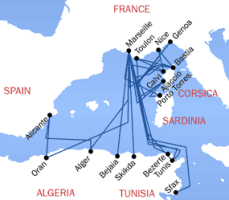 SNCM Route kaart