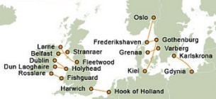 Stena Line Route kaart