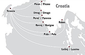 Venezia lijnen Route kaart