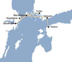 Viking Line Route kaart