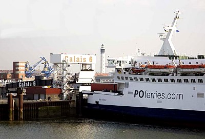 P & O Ferries bij Calais ferryterminal