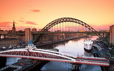 Newcastle Ferry Terminal zonsondergang