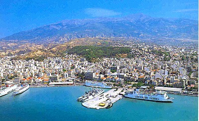 De haven van de veerboot van Patras